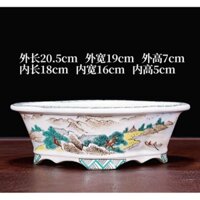 Chậu men phong cảnh - Chậu Bonsai Mini - Chậu Bonsai Trung Quốc