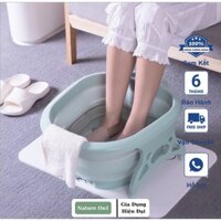 Chậu Ngâm Chân Massage Có 4 Con Lăn Bằng Nhựa Cao Cấp Gấp Gọn Tiện Ích