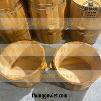 Chậu Ngâm Mông Gỗ Powmu Loại 1 Không Sơn