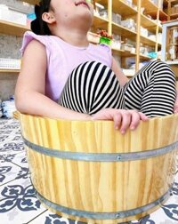 Chậu ngâm mông gỗ thông