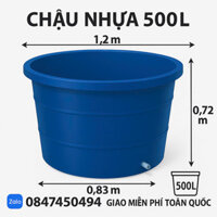 Chậu nhựa 500 lít chứa nước đựng nước làm hồ bơi tắm giặt mền mùng tân á Đại Thành giao hàng miễn phí Toàn Quốc( Tân Á Đại Thành)