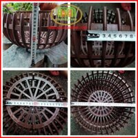 Chậu nhựa giả gỗ trồng lan phi 35 nhựa PVC bền, khó vỡ thời gian sử dụng lâu dài combo 5 cái