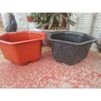 Chậu nhựa lục giác giả đá FAC680 ( phủ bì 74cm x cao 40cm) - Chậu nhựa trồng cây