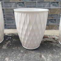 Chậu Nhựa Lưới Trắng ( cao 40cm miệng 33cm)