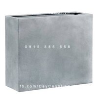 Chậu nhựa trồng cây composite Bronley chữ nhật cao