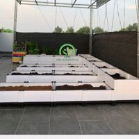 Chậu nhựa trồng cây lắp ghép thông minh D240 x R80 x C35.5cm (Vách chứa đất cao 26cm)