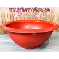 Chậu nhựa trồng mai vàng to kiểu truyền thống