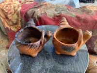 Chậu ốc sên gốm đất nung decor sen đá