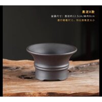 Chậu Ống Ghi kẻ ngang - Chậu Bonsai Trung Quốc - Chậu Bonsai Mini