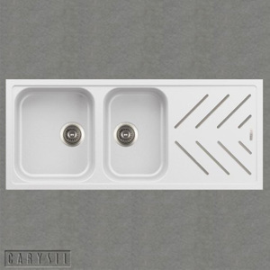 Chậu rửa 2 hố, 1 cánh Carysil BEC2-Granite