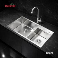 Chậu rửa 2 hố inox 304 Duraval D6621