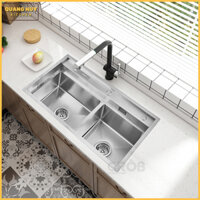 Chậu rửa 2 hố inox 304 GV304-8648