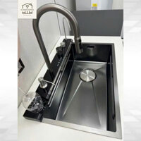 Chậu rửa bát 1 hố 7 phím bồn rửa chén bát đa năng