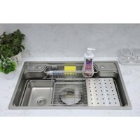 Chậu rửa bát 1 hố bán nguyệt KT 78x48 cm bồn rửa chén cao cấp inox 304 - Bảo hành 10 năm