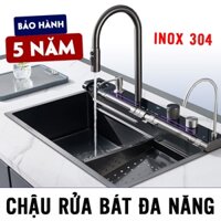 Chậu Rửa Bát 1 Hố Bồn Rửa Chén 7 Phím Đa Chức Năng [ Bảo Hành Chính Hãng ]