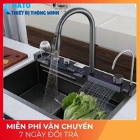 Chậu Rửa Bát 1 Hố Cao Cấp Hato Hiển Thị Nhiệt Độ, Bồn Rửa chén 1 Ngăn Lớn Kèm Vòi Lọc Nước, Thác Nước, Vòi Xịt