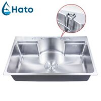 Chậu Rửa Bát 1 Hố Cao Cấp Hato Hiển Thị Nhiệt Độ, Bồn Rửa Bát 1 Ngăn Lớn Phủ Nano Kèm Vòi Lọc Nước, Thác Nước, Vòi Xịt