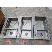 Chậu rửa bát 1 hố đúc dày nhiều kích thước bồn rửa chén cao cấp inox 304 - Bảo hành 10 năm