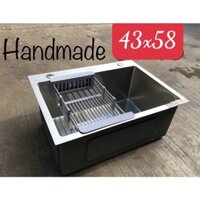 Chậu rửa bát 1 hố Inox 304 đúc SUS Handmade