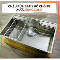 Chậu rửa bát 1 hố inox 304 Eurogold EUD27848