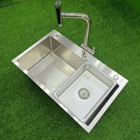 Chậu rửa bát 1 hố lớn chống trầy xước dễ vệ sinh - Bồn rửa chén 1 hố kích thước 7546 & 7846