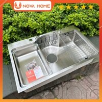 Chậu rửa bát 1 hố SUS304 Đúc Hanmade , Bồn rửa chén 1 Hố Đúc Inox 304 nóng lạnh cao cấp