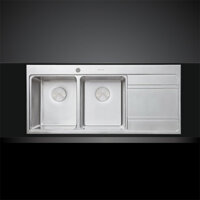 Chậu rửa bát 2 hố 1 bàn phải Malloca MS 7818 (1160x520x215)