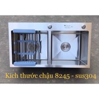 Chậu rửa bát 2 hố cân bồn rửa bát 2 hố inox 304
