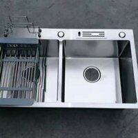Chậu rửa bát 2 hố cân có cài dao thớt H8245 cân CD
