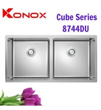 Chậu rửa bát 2 hố cân SUS304 Konox Cube Series 8744DU Thổ Nhĩ Kỳ