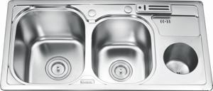 Chậu rửa bát 2 hố có hộp Inox Gorlde GD5503 (GD-5503)