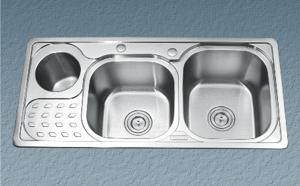 Chậu rửa bát 2 hố có hộp Inox Gorlde GD5403 (GD-5403)