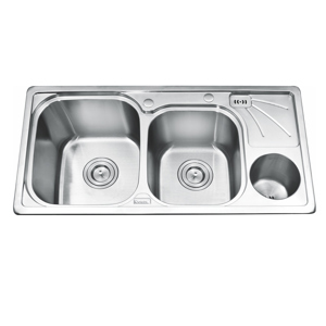 Chậu rửa bát 2 hố có hộp Inox Gorlde GD9035 (GD-9035)