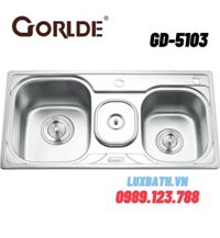 Chậu rửa bát 2 hố có hộp rác Inox Gorlde GD5103 (GD-5103)