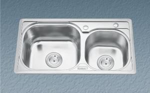 Chậu rửa bát 2 hố lệch Gorlde B208 (B-208)