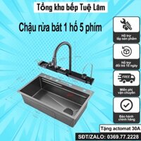 Chậu rửa bát 5 phím loại 1 hiển thị nhiệt độ ,nhiều chức năng dạng thác nước