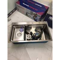 Chậu rửa bát âm bàn 1 hố  inox 304 cao cấp ; Kích thước; 78*40cm