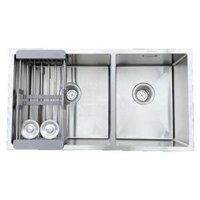 Chậu rửa bát âm bàn đá HA7843 lệch 304