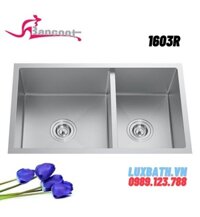 Chậu rửa bát âm bàn đá Inox 304 2 hố lệch Bancoot 1603R