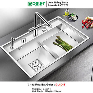 Chậu rửa bát bậc thang Geler GL-8048