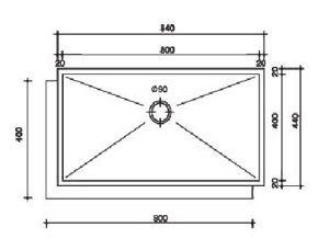Chậu rửa bát Cata IC 80-40