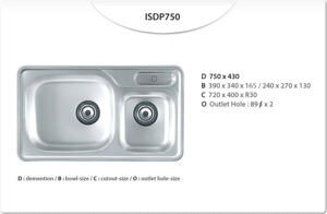 Chậu rửa bát Cico ISDP750 (ISDP-750)