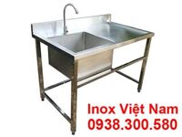 Chậu Rửa Bát Đơn Cánh Phải Có Khung Chân CR-04