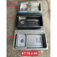 Chậu Rửa Bát Đúc 1 Hố Inox SUS 304 KOREA / Bồn Rửa Chén 1 hộc lớn mạ Nano cao cấp chính hãng