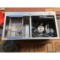 Chậu Rửa Bát Đúc 2 hố Inox SUS 304 KOREA 72x43 / 78x43 / 82x45 Chậu dày, Chống ồn, Chống bắn nước