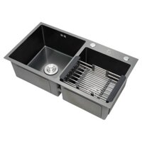 Chậu Rửa Bát Đúc 2 Hố Inox Sus304 Bồn Rửa Chén 2 Hộc Korea 8245
