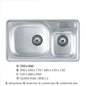Chậu rửa bát Ecofa ESD-750P
