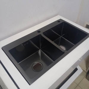 Chậu rửa bát hai hố bằng Inox Miken MKRB – 8245BLC