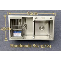 Chậu rửa bát hai hố lệch, hàng đúc, TP-H8245-L