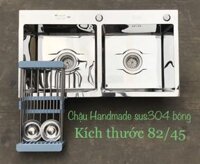Chậu rửa bát handmade đúc Inox cao cấp Kagol H8245-Can 304 Bong